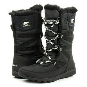 Sorel Women’s Whitney Tall Lace II Boot Black Waterproof Boots Women’s Size 5